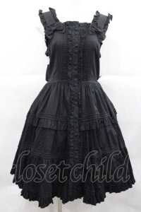 metamorphose / ピンタックティアードジャンパースカート  黒 I-25-12-09-051-ME-OP-SA-ZI