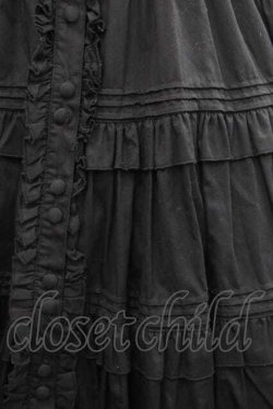 画像4: metamorphose / ピンタックティアードジャンパースカート  黒 I-25-12-09-051-ME-OP-SA-ZI