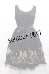 metamorphose / リボンシャンデリアジャンパースカート  黒Ｘゴールド I-25-12-09-052-ME-OP-SA-ZI