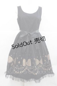 metamorphose / リボンシャンデリアジャンパースカート  黒Ｘゴールド I-25-12-09-052-ME-OP-SA-ZI