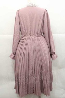 画像2: m petit by misako / AM*レースエリプリーツワンピース L ピンクＸ白 I-25-12-09-053-LO-OP-SA-ZI