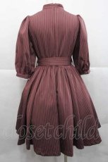 画像2: Sheglit / ストライプクラシカルワンピース M ピンクＸ白 I-25-12-09-055-EL-OP-SA-ZI (2)