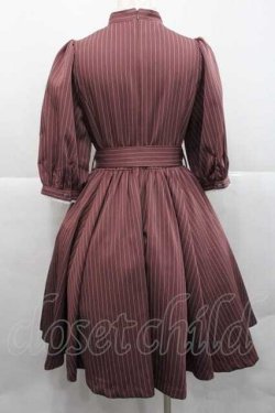 画像2: Sheglit / ストライプクラシカルワンピース M ピンクＸ白 I-25-12-09-055-EL-OP-SA-ZI