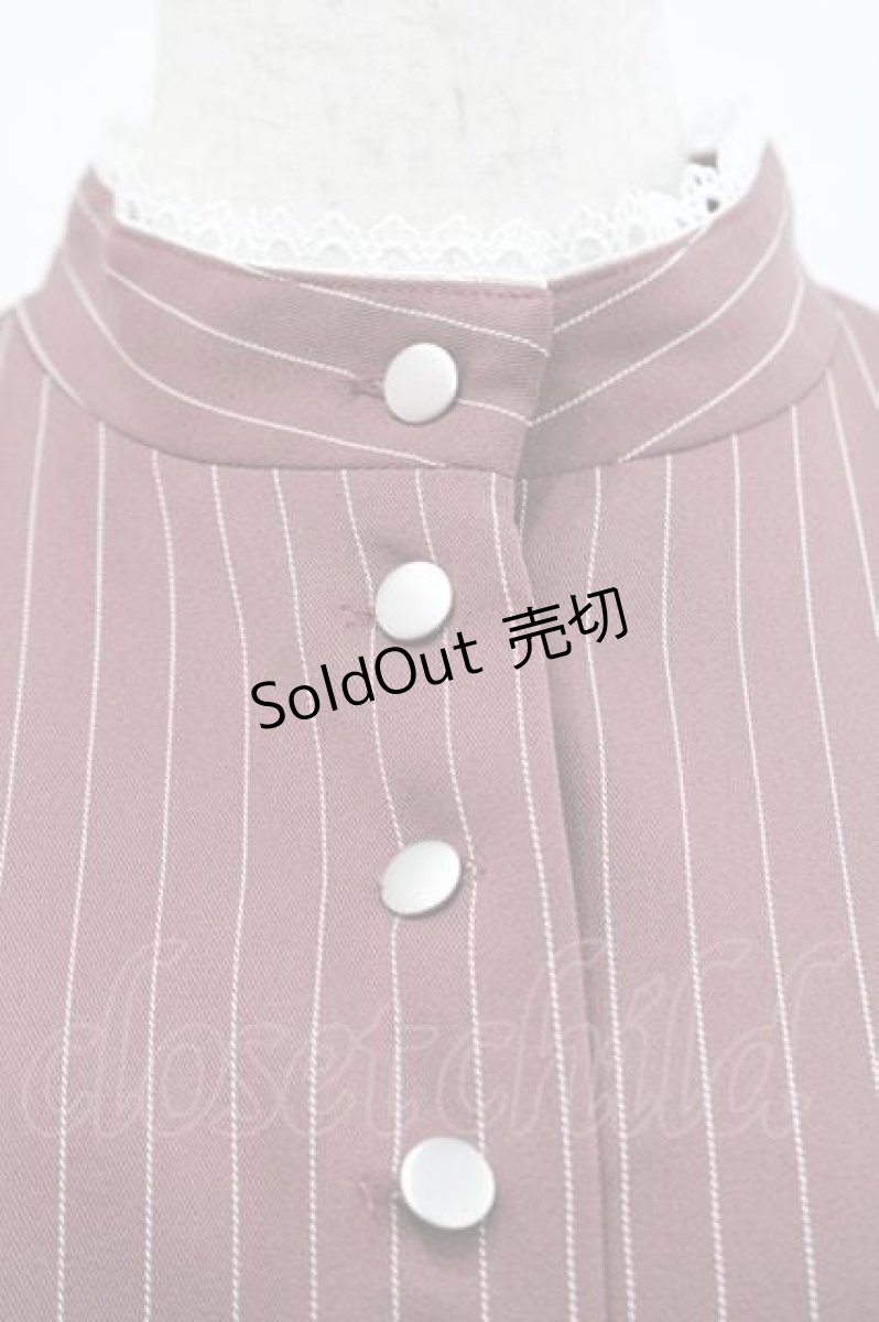 画像3: Sheglit / ストライプクラシカルワンピース M ピンクＸ白 I-25-12-09-055-EL-OP-SA-ZI (3)