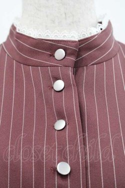 画像3: Sheglit / ストライプクラシカルワンピース M ピンクＸ白 I-25-12-09-055-EL-OP-SA-ZI