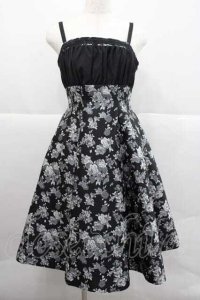 Sheglit / ローズジャガードクロスストラップワンピース M 黒 I-25-12-09-056-EL-OP-SA-ZI