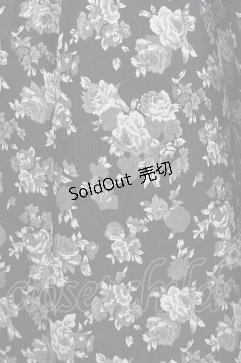 画像4: Sheglit / ローズジャガードクロスストラップワンピース M 黒 I-25-12-09-056-EL-OP-SA-ZI (4)