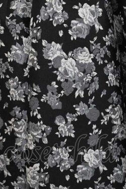 画像4: Sheglit / ローズジャガードクロスストラップワンピース M 黒 I-25-12-09-056-EL-OP-SA-ZI