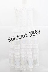 PINK HOUSE / ハートワッペンパッチワーク使いローンワンピース  白Ｘラベンダー I-25-12-09-057-LO-OP-SA-ZI