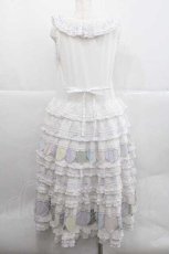 画像2: PINK HOUSE / ハートワッペンパッチワーク使いローンワンピース  白Ｘラベンダー I-25-12-09-057-LO-OP-SA-ZI (2)