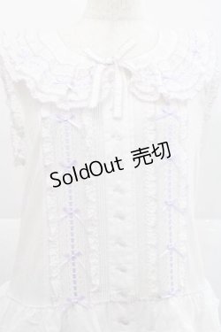 画像3: PINK HOUSE / ハートワッペンパッチワーク使いローンワンピース  白Ｘラベンダー I-25-12-09-057-LO-OP-SA-ZI