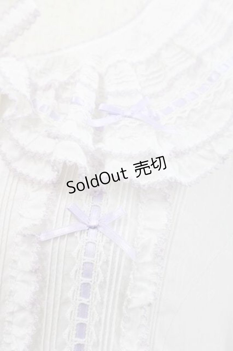 画像4: PINK HOUSE / ハートワッペンパッチワーク使いローンワンピース  白Ｘラベンダー I-25-12-09-057-LO-OP-SA-ZI (4)