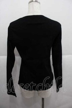 画像2: PINK HOUSE / オーナメントローズプリントカットソー  黒ＸピンクＸ白 I-25-12-09-012-LO-TO-SA-ZI