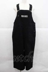 PINK HOUSE / ロゴプリントオーバーオール  黒Ｘ白 I-25-12-09-058-LO-OP-SA-ZI