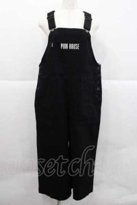 PINK HOUSE / ロゴプリントオーバーオール  黒Ｘ白 I-25-12-09-058-LO-OP-SA-ZI