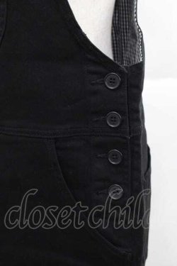 画像3: PINK HOUSE / ロゴプリントオーバーオール  黒Ｘ白 I-25-12-09-058-LO-OP-SA-ZI