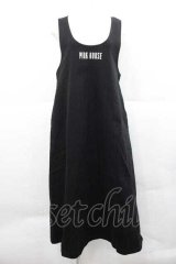 PINK HOUSE / ロゴプリントジャンパースカート  黒Ｘ白 I-25-12-09-059-LO-OP-SA-ZI