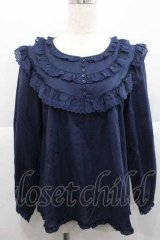 PINK HOUSE / 綿レース使いブラウス  ネイビー I-25-12-09-013-LO-BL-SA-ZI