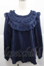 画像1: PINK HOUSE / 綿レース使いブラウス  ネイビー I-25-12-09-013-LO-BL-SA-ZI (1)