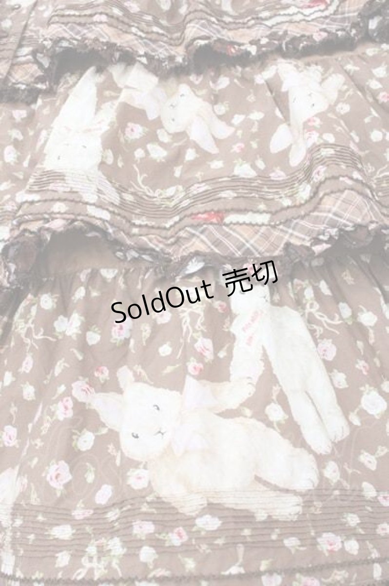 画像5: PINK HOUSE / バラ園うさぎプリントパッチワークワンピース  ブラウン I-25-12-09-060-LO-OP-SA-ZI (5)