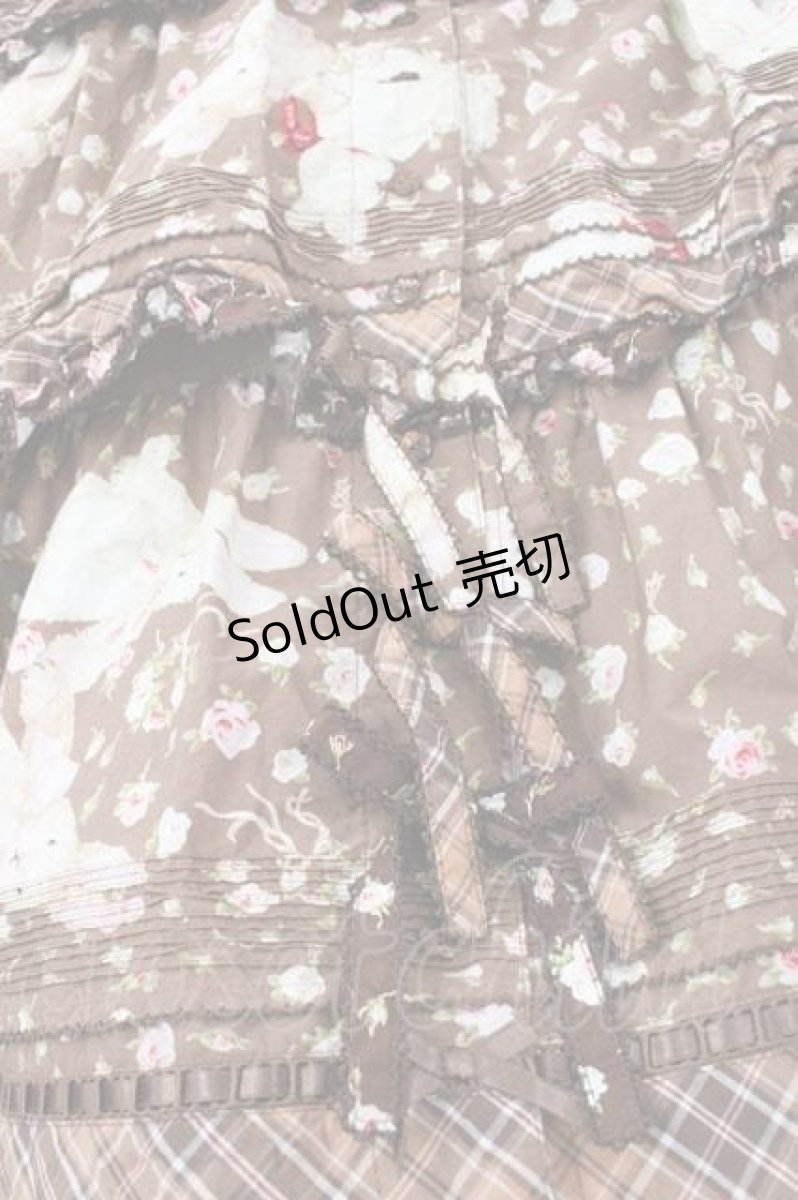 画像6: PINK HOUSE / バラ園うさぎプリントパッチワークワンピース  ブラウン I-25-12-09-060-LO-OP-SA-ZI (6)