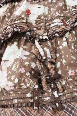 画像6: PINK HOUSE / バラ園うさぎプリントパッチワークワンピース  ブラウン I-25-12-09-060-LO-OP-SA-ZI