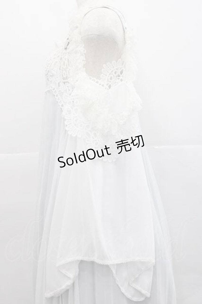 画像3: MR corset / シフォンプリーツワンピース  白Ｘサックス I-25-12-09-061-PU-OP-SA-ZI (3)