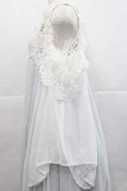 画像3: MR corset / シフォンプリーツワンピース  白Ｘサックス I-25-12-09-061-PU-OP-SA-ZI