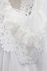 画像4: MR corset / シフォンプリーツワンピース  白Ｘサックス I-25-12-09-061-PU-OP-SA-ZI (4)