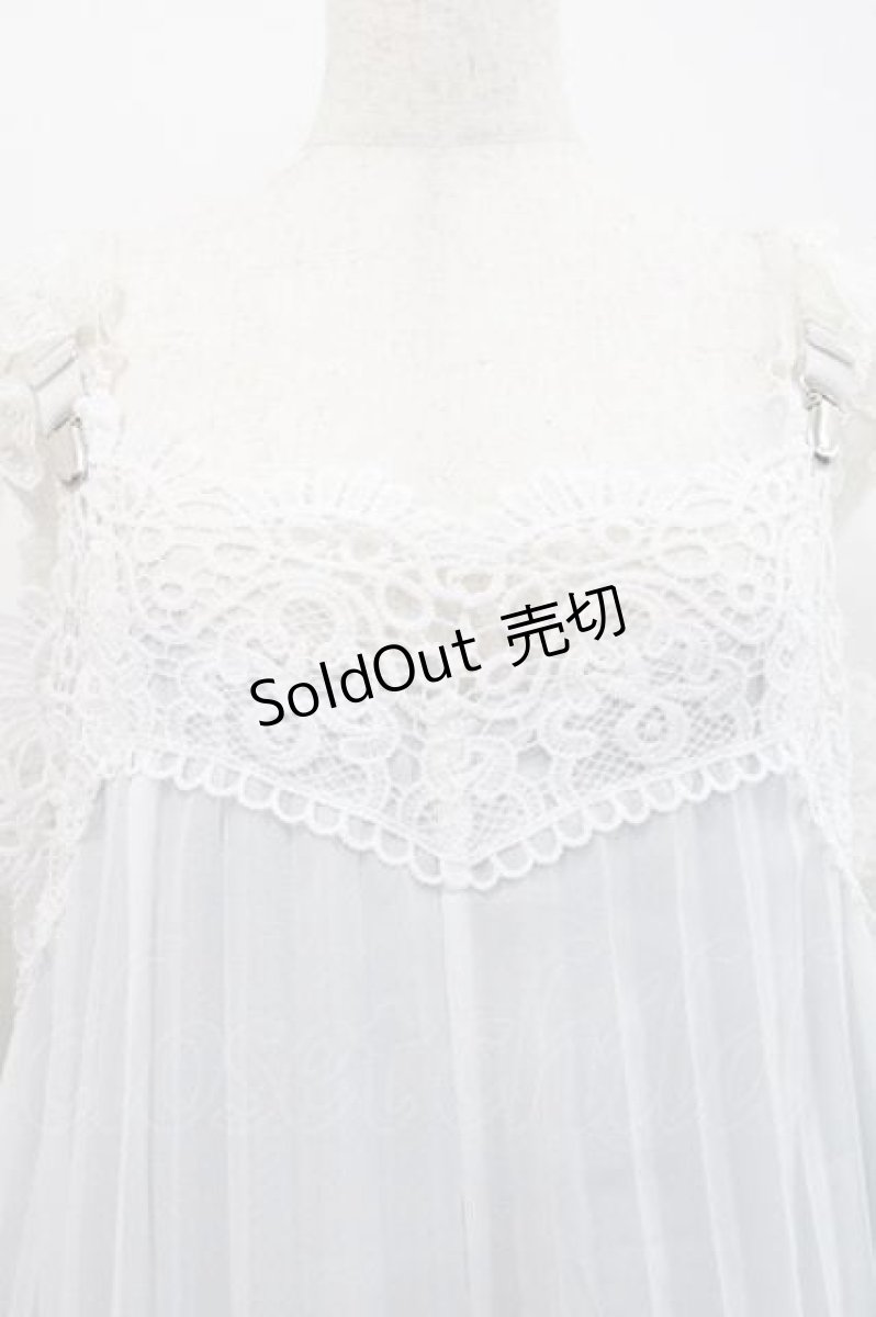 画像5: MR corset / シフォンプリーツワンピース  白Ｘサックス I-25-12-09-061-PU-OP-SA-ZI (5)