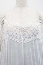 画像5: MR corset / シフォンプリーツワンピース  白Ｘサックス I-25-12-09-061-PU-OP-SA-ZI (5)