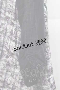 画像3: ALGONQUINS / チェック総柄切替ワンピース  黒Ｘチェック I-25-12-09-062-AL-OP-SA-ZI