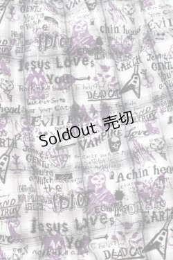 画像4: ALGONQUINS / チェック総柄切替ワンピース  黒Ｘチェック I-25-12-09-062-AL-OP-SA-ZI