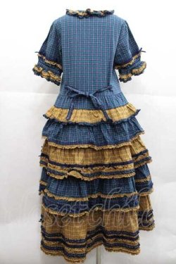 画像2: PINK HOUSE / オリジナルコードチェックワンピース  ネイビー I-25-12-09-064-LO-OP-SA-ZI