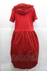 画像2: PINK HOUSE / ハートプリントフードワンピース  レッド I-25-12-09-066-LO-OP-SA-ZI (2)