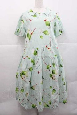 画像1: PINK HOUSE / クリームソーダプリントミディワンピース  アイスグリーン I-25-12-09-067-LO-OP-SA-ZI