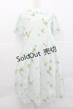 画像1: PINK HOUSE / クリームソーダプリントミディワンピース  アイスグリーン I-25-12-09-067-LO-OP-SA-ZT1227K