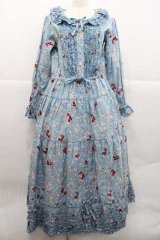 PINK HOUSE / バラとリボンプリントワンピース  ソライロ I-25-12-09-068-LO-OP-SA-ZI