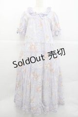 PINK HOUSE / 桜Teddyプリントワンピース  ラベンダー I-25-12-09-069-LO-OP-SA-ZI
