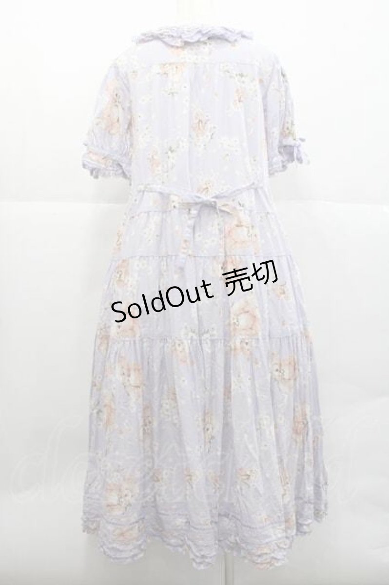 画像2: PINK HOUSE / 桜Teddyプリントワンピース  ラベンダー I-25-12-09-069-LO-OP-SA-ZI (2)