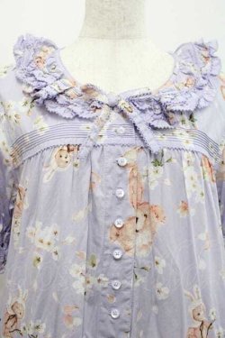 画像3: PINK HOUSE / 桜Teddyプリントワンピース  ラベンダー I-25-12-09-069-LO-OP-SA-ZI