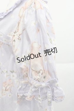 画像4: PINK HOUSE / 桜Teddyプリントワンピース  ラベンダー I-25-12-09-069-LO-OP-SA-ZI