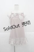 axes femme / ラメBIGリボンキャミ  アワピンク I-25-12-09-002-AX-TO-SA-ZI