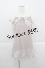 axes femme / ラメBIGリボンキャミ  アワピンク I-25-12-09-002-AX-TO-SA-ZI