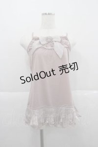 axes femme / ラメBIGリボンキャミ  アワピンク I-25-12-09-002-AX-TO-SA-ZI