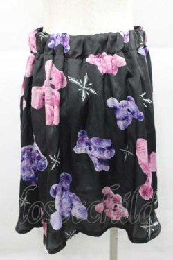 画像2: TRAVAS TOKYO / ベア柄スカート  黒ＸピンクＸパープル I-25-12-09-077-PU-SK-SA-ZI