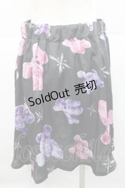 画像2: TRAVAS TOKYO / ベア柄スカート  黒ＸピンクＸパープル I-25-12-09-077-PU-SK-SA-ZI