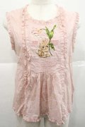 PINK HOUSE / チューリップうさぎ刺繍ローンブラウス  ピンク I-25-12-09-015-LO-BL-SA-ZI