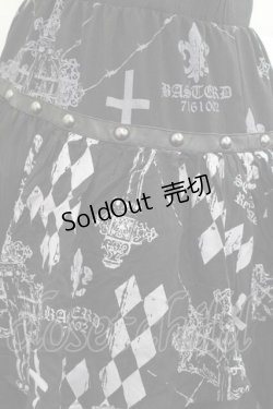 画像4: SEX POT ReVeNGe / チュール&後ろ段フリルスカート  黒Ｘグレー I-25-12-09-080-SP-SK-SA-ZI