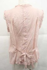 画像2: PINK HOUSE / チューリップうさぎ刺繍ローンブラウス  ピンク I-25-12-09-015-LO-BL-SA-ZI (2)